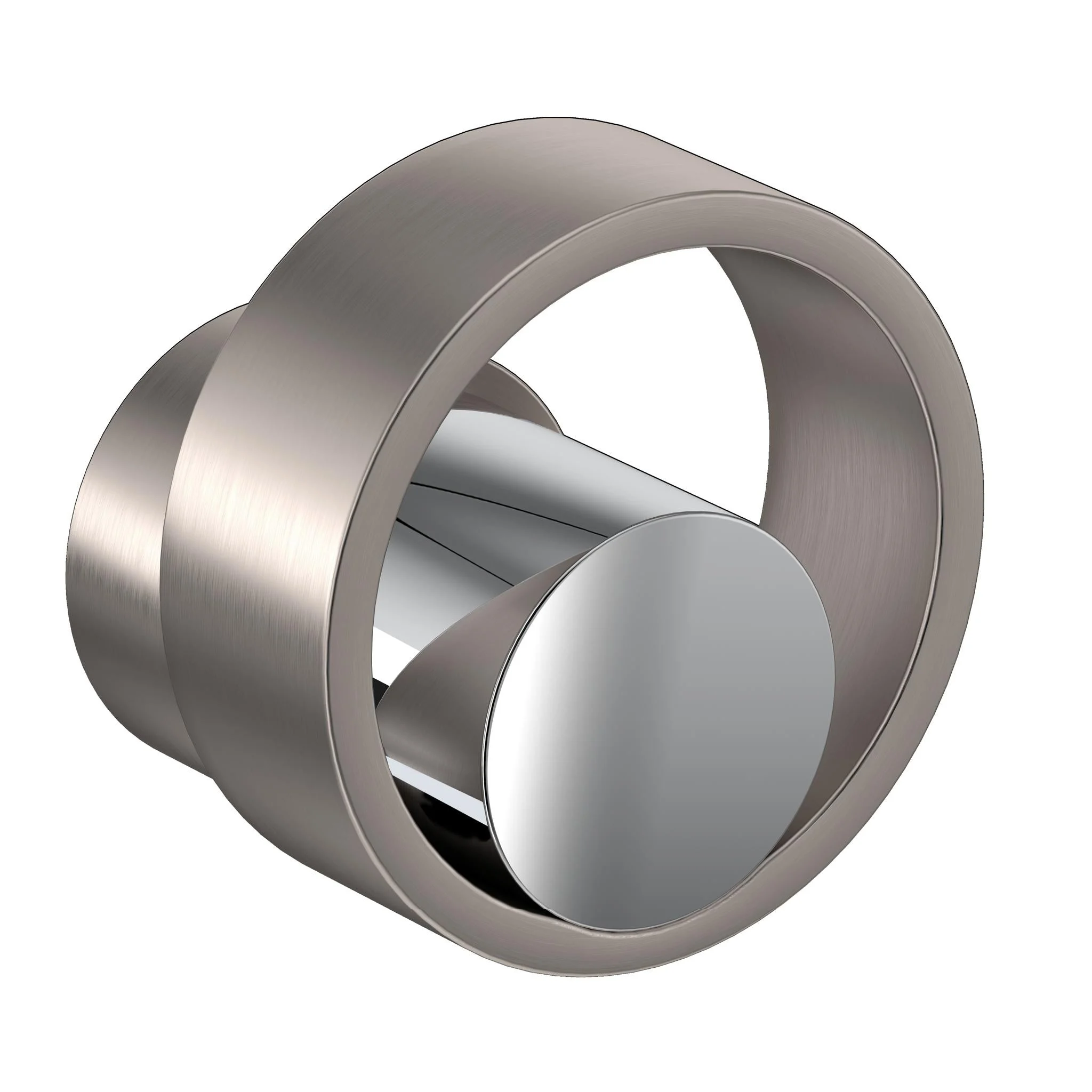 Rohl Ec18w2 Eclissi Trim For Volume Control And Diverter - Satin Nickel/polished Chrome