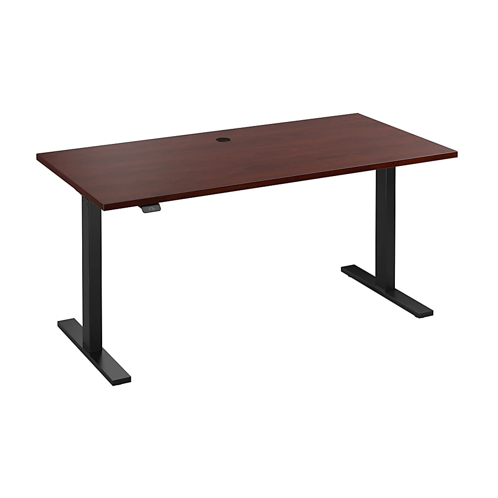 Bush Business Furniture Move 40 Series 60"w Adjustable Standing Desk, Hansen Cherry/black