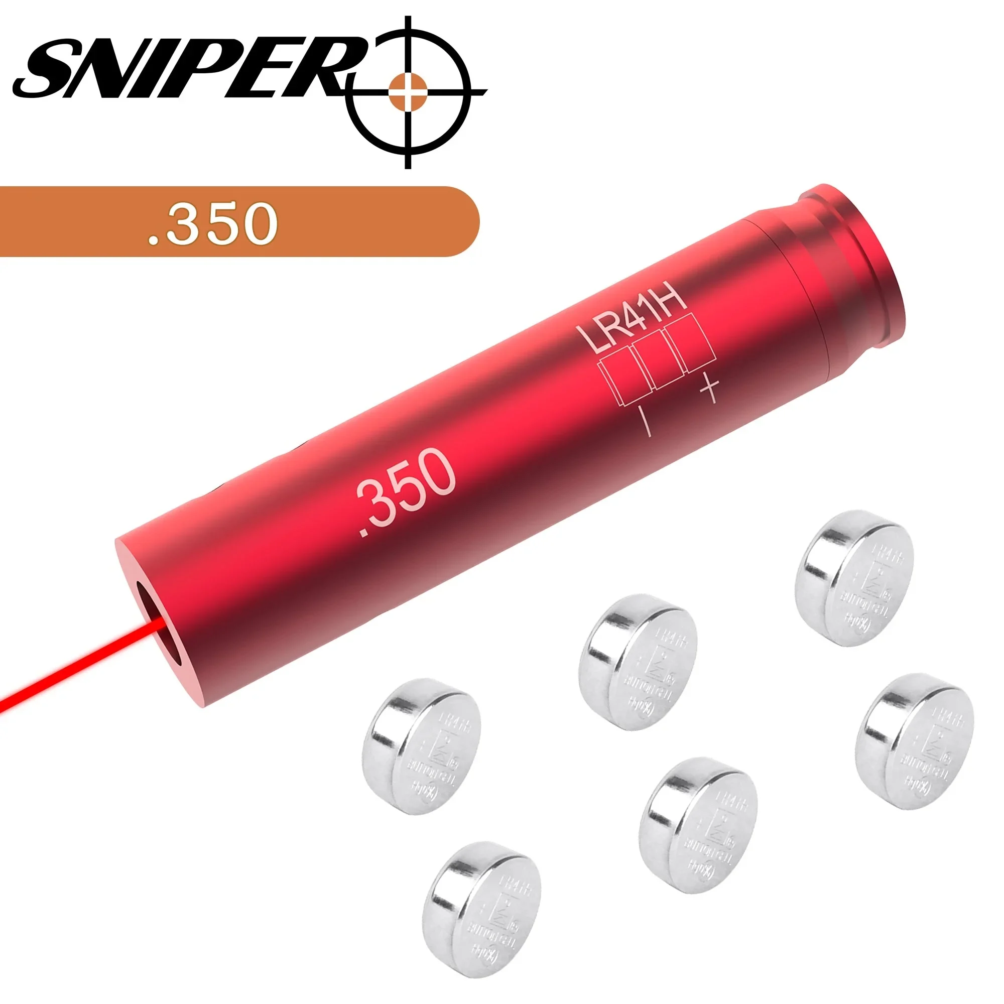 Tpo .350 Legend Bore Sight Red Laser Boresighter With 6 Batteries