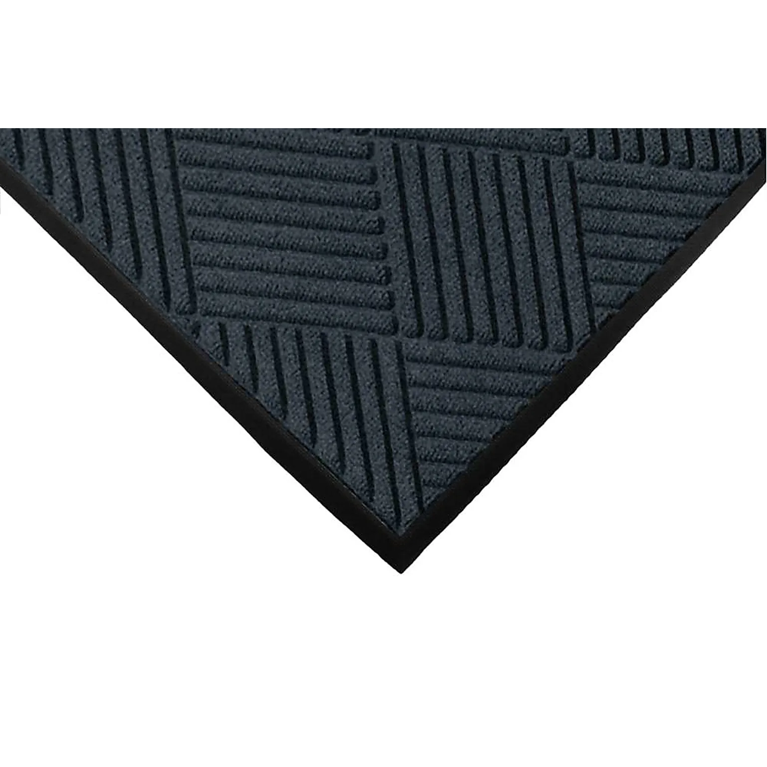 M+a Matting Waterhog Diamond Classic Mat, 4' X 10', Charcoal, Smooth Backing