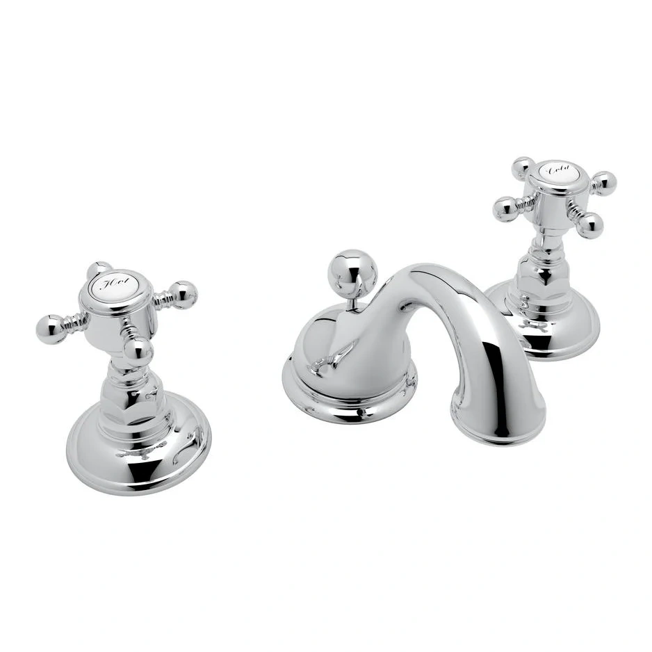 Rohl Viaggio C-spout Widespread Lavatory Faucet – A1408xmapc-2-s