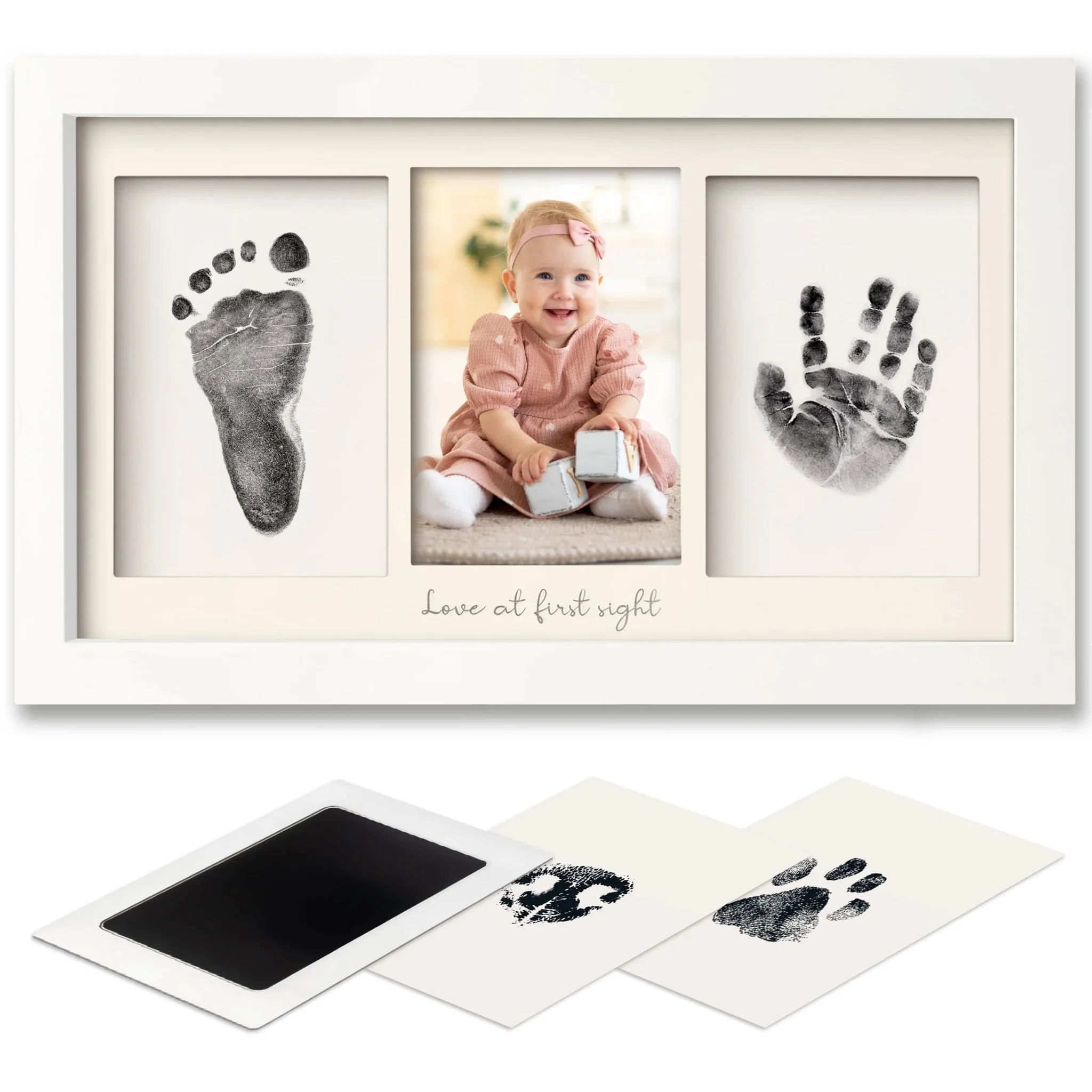 Duo Clean Touch Inkless Hand & Footprint Frame Kit - Alpine White