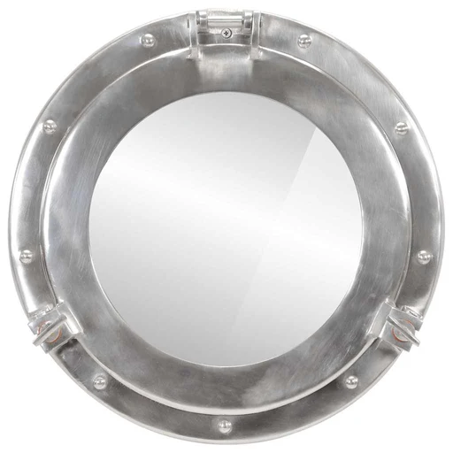 Specchio Da Parete-specchio A Muro-specchio Decorativo Design Obl° ?38 Cm In Alluminio E Vetro 736902