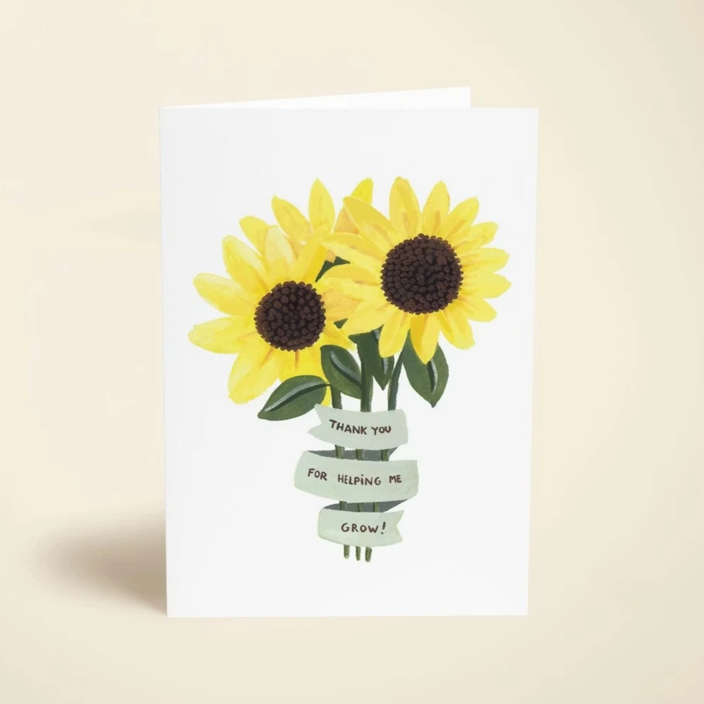 Thank You Sunflower Thank You Card
