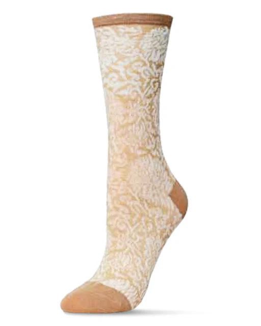 Fields Of Chi Cotton Blend Crew Socks - Oatmeal