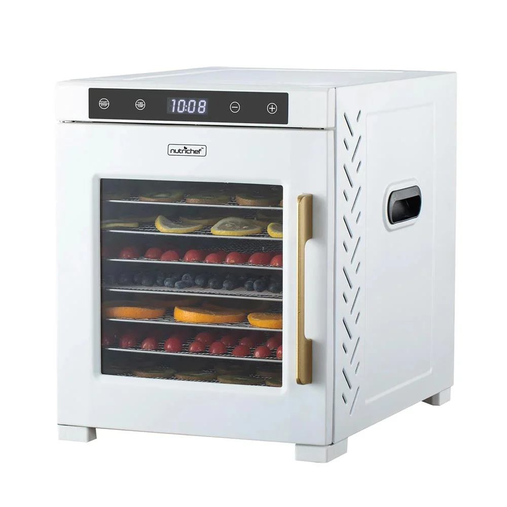 10 Shelf Stainless Steel Trays With Digital Timer And Temperature Control, 900watts