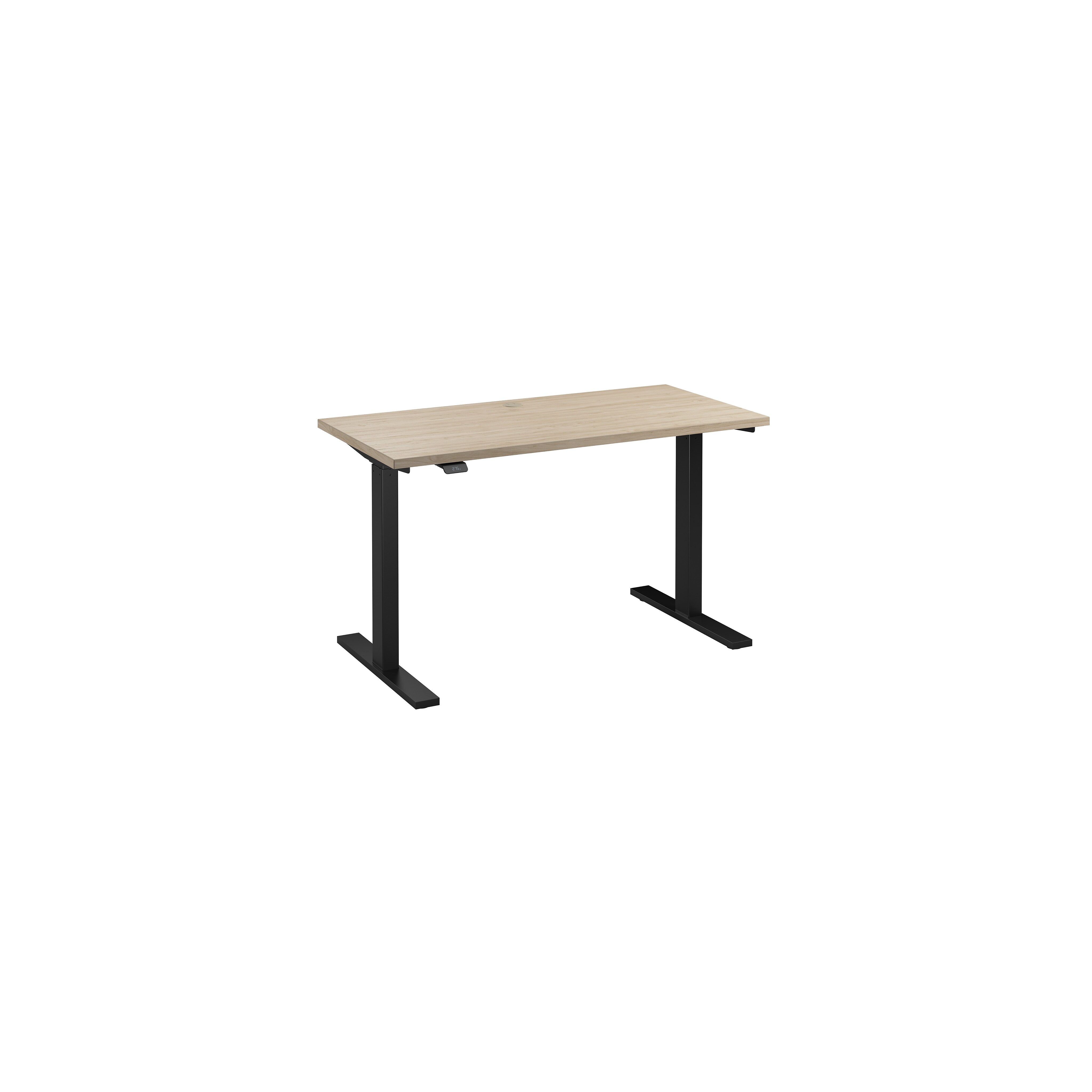 Bush Business Furniture Move 60 Series 48"w Electric Adjustable Standing Desk, Natural Elm/black Powder Coat