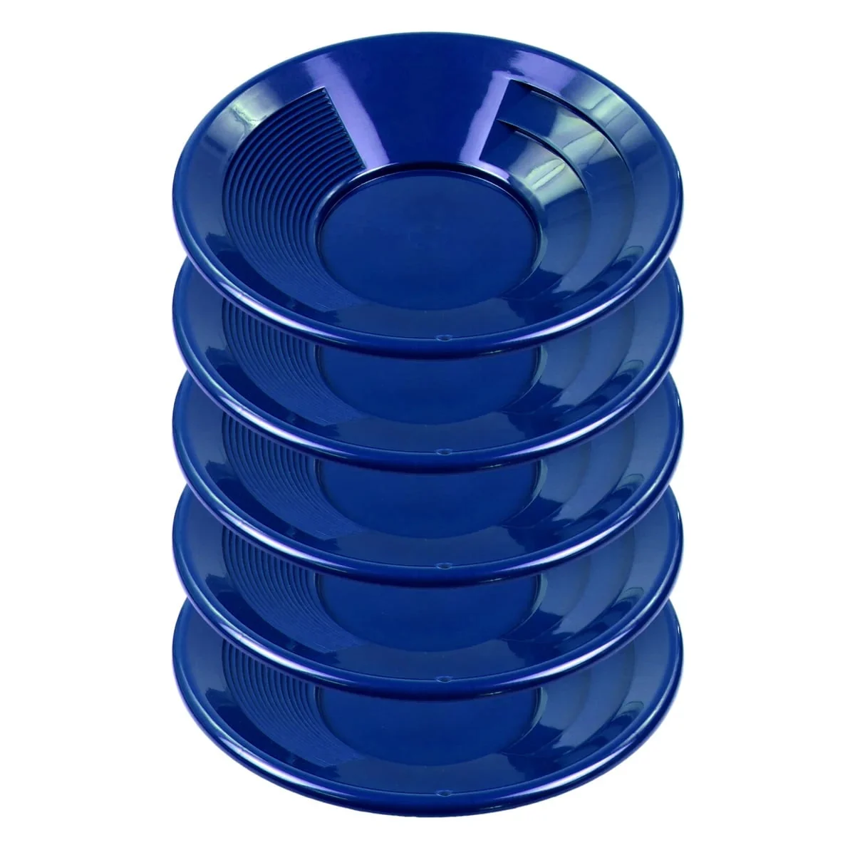 Terrax 10″ Blue Dual Riffle Plastic Gold Pan Prospecting 5-pack