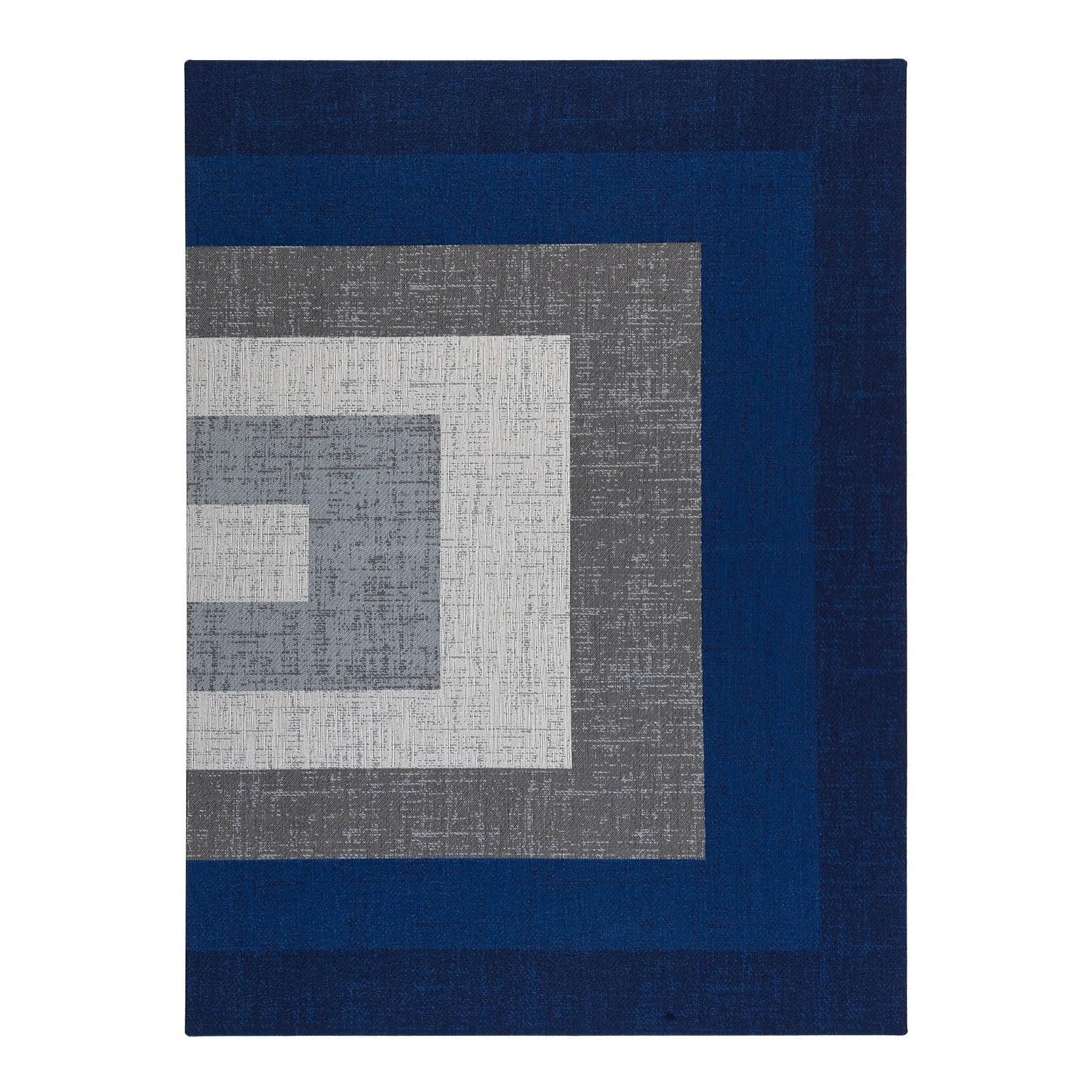 Rug'd Ponca Carpet & Hard Floor Chair Mat, 36" X 48", Blue/gray Polyester
