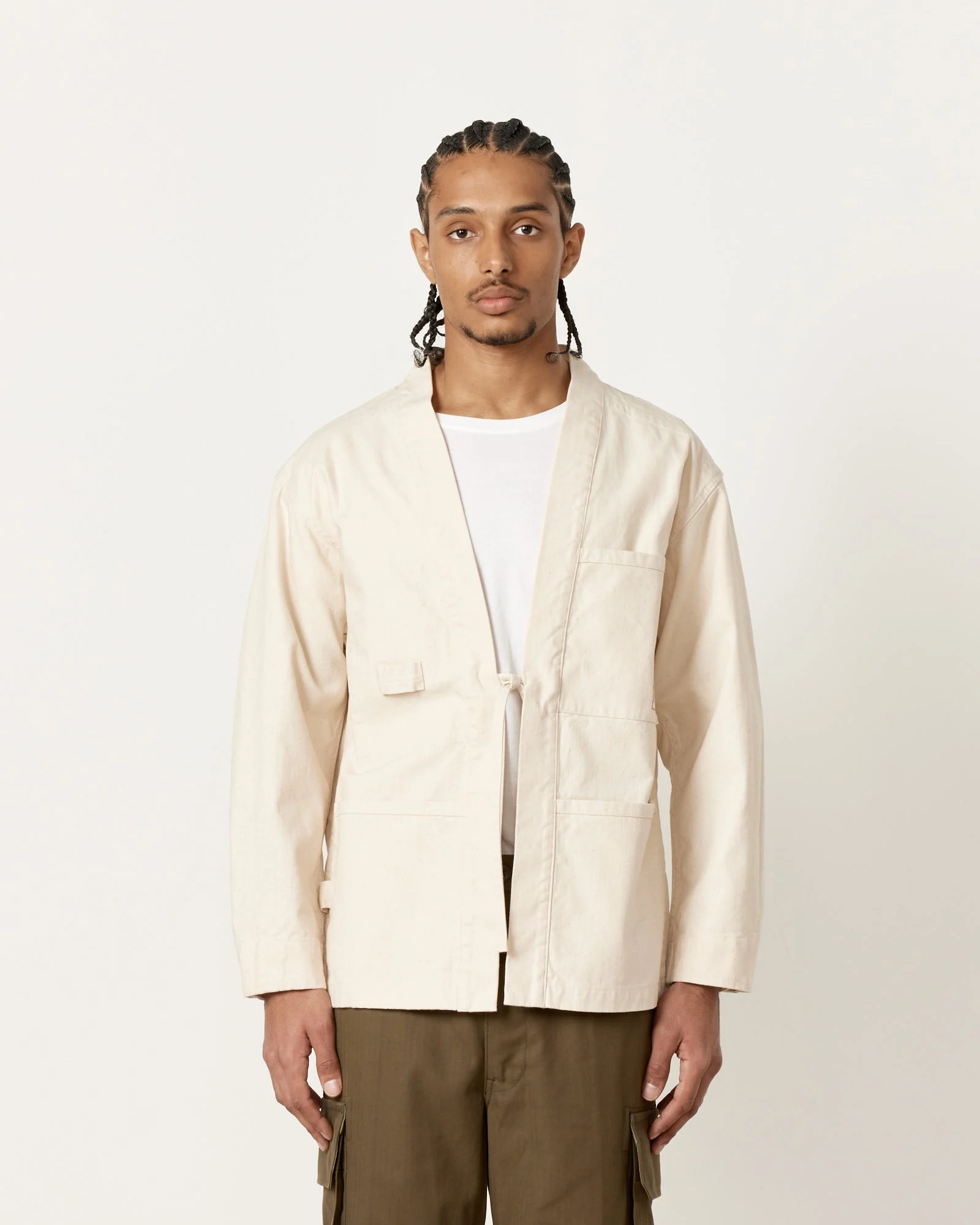 Og Canvas Noragi Jacket In Ecru