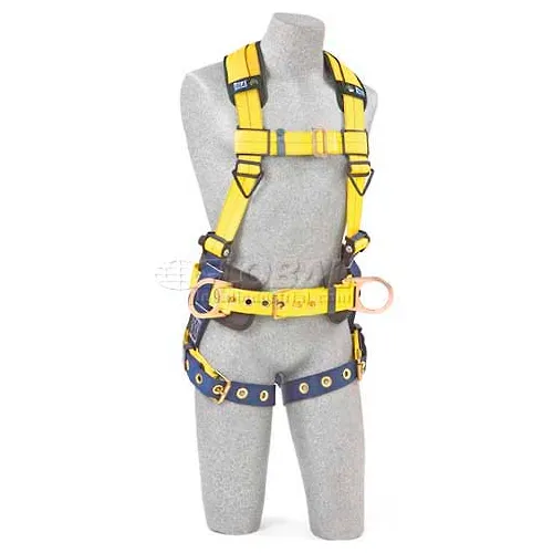 Dbi-sala Construction Style Harness 1102201 W/back & Side D-rings Tongue Buckle Legs Small