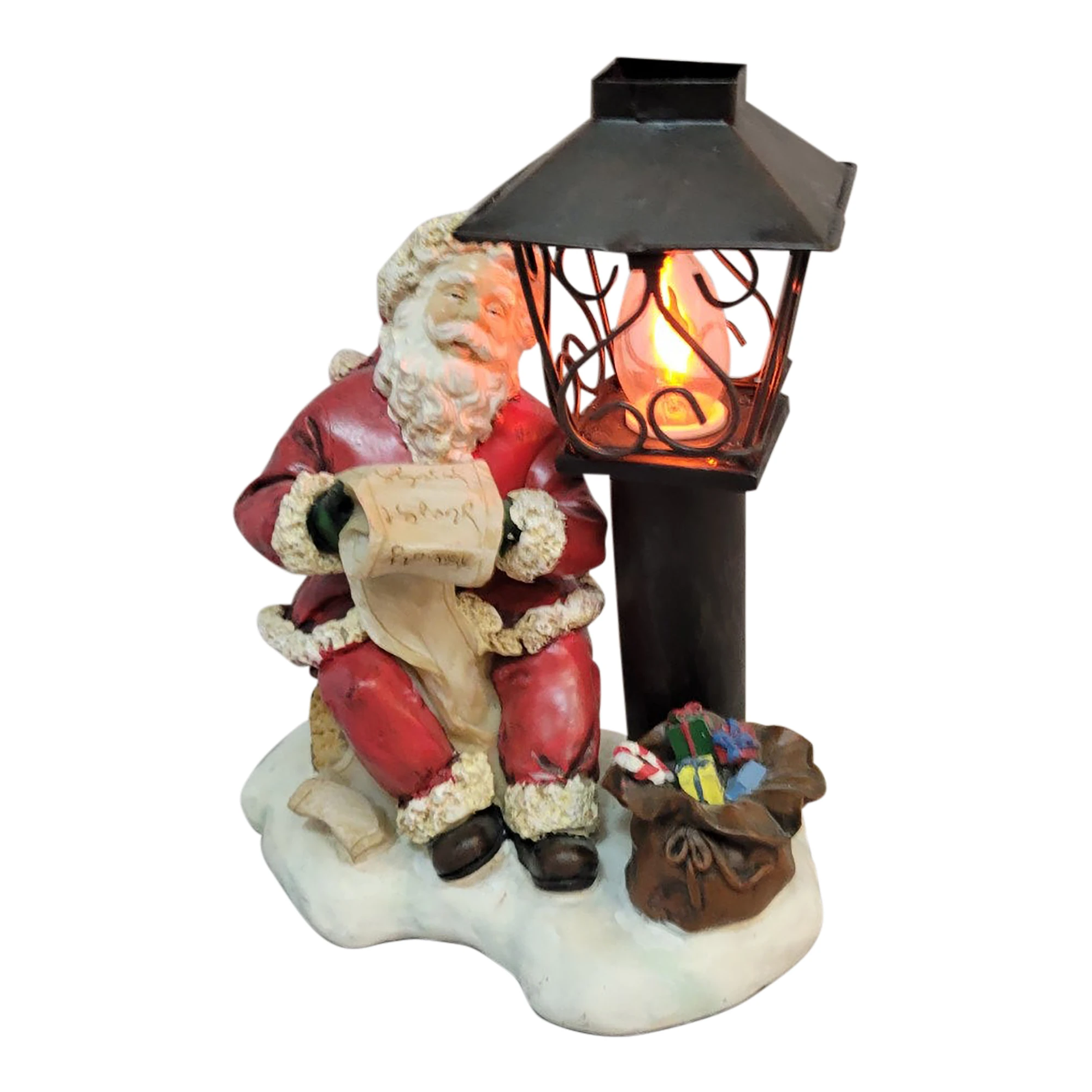 Christmas Vintage Santa Claus Figural Christmas Accent Lamp, C. 1990s