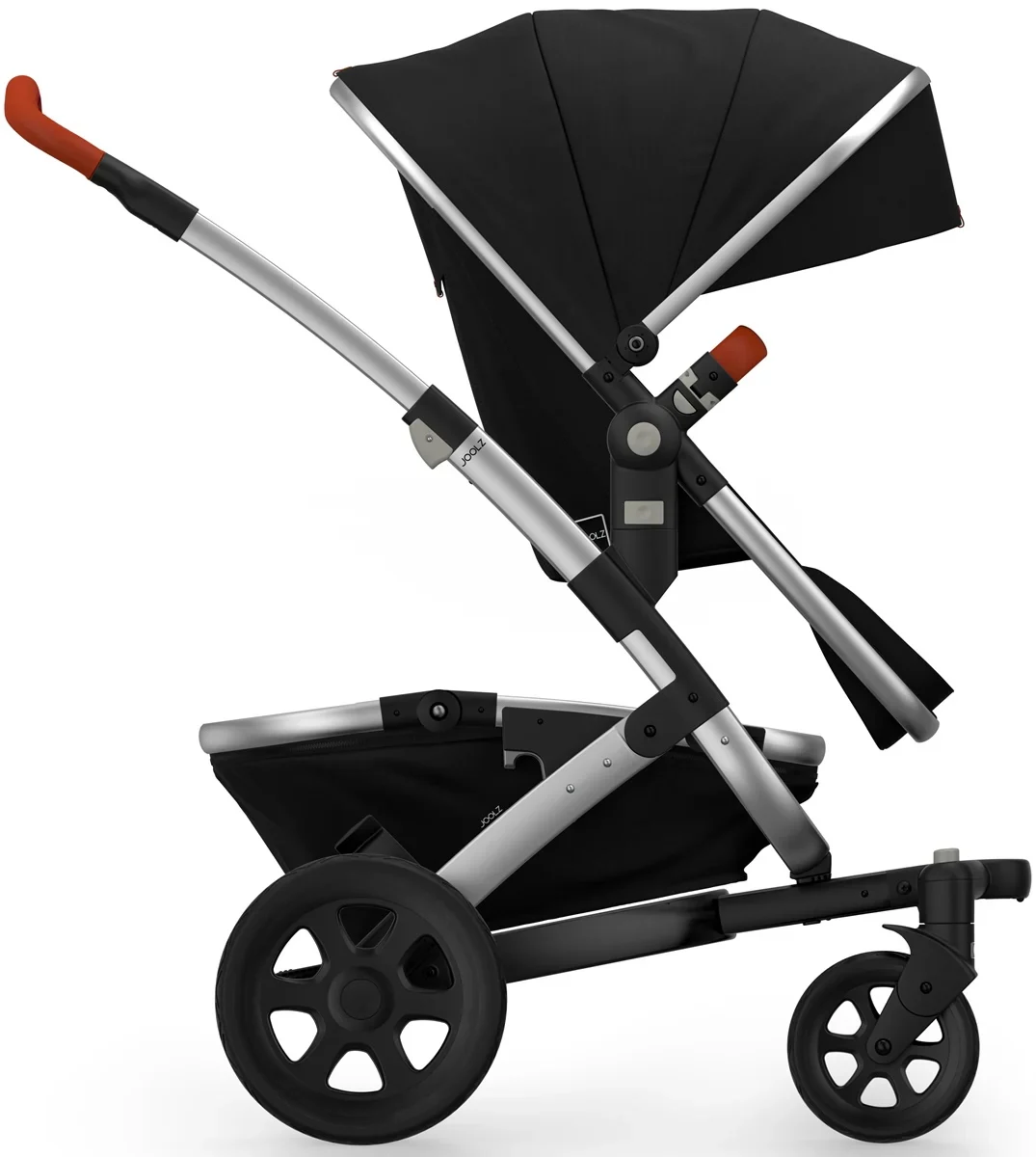 Joolz Geo 2 Tailor Mono Stroller - Silver/black/black/tangerine Tango