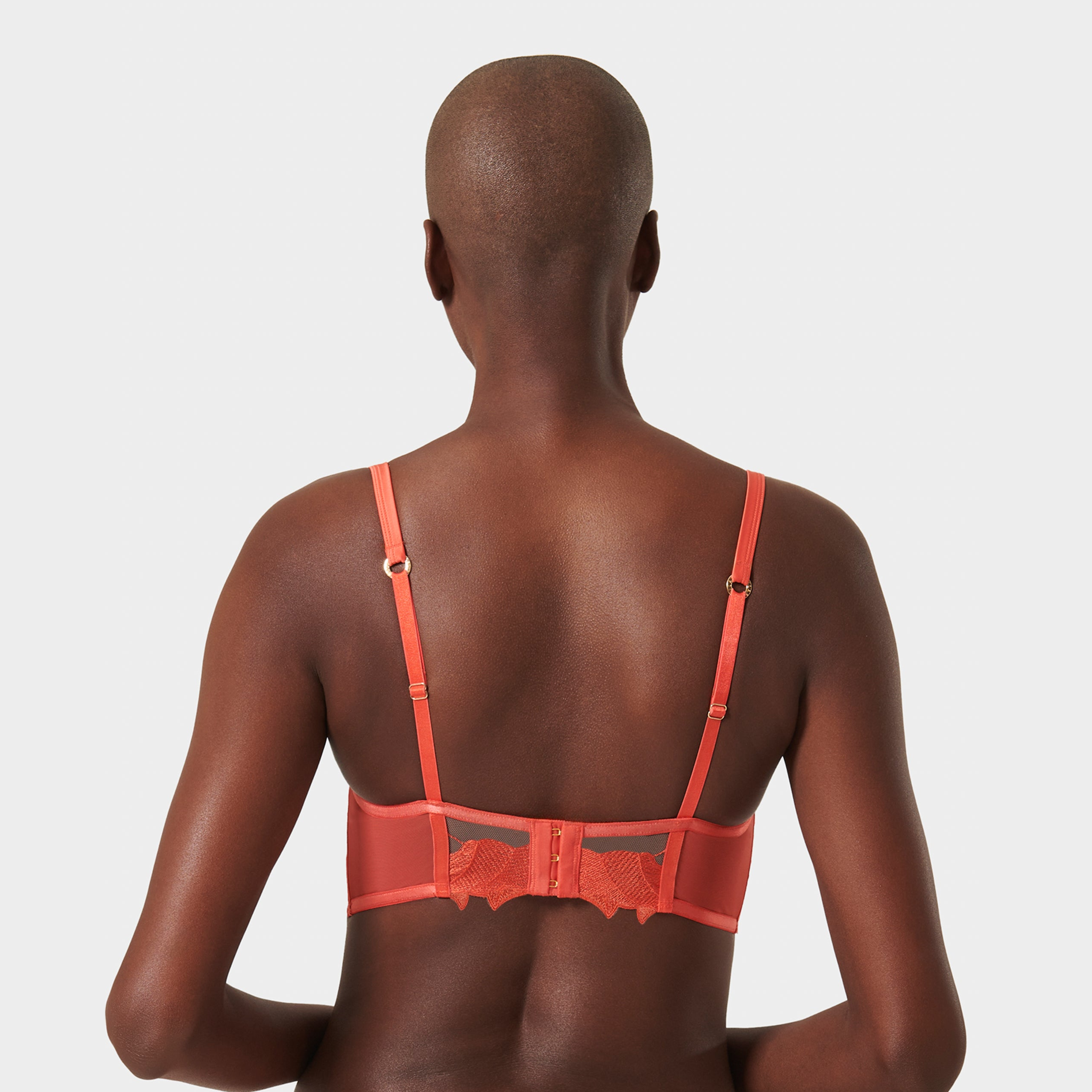 Serenity Reggiseno Longuette Con Ferretto Corallo/trasparente