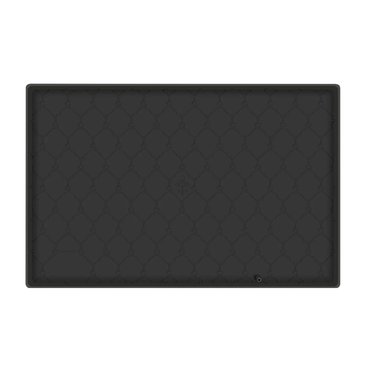 Silicone Under Sink Mat For Cabinet 34x22" Sink Cabinet Protector Mat Kitchen Bathroom Cabinet Liner With Drain Hole Hold Up To 3 Gallons Liquid - Black