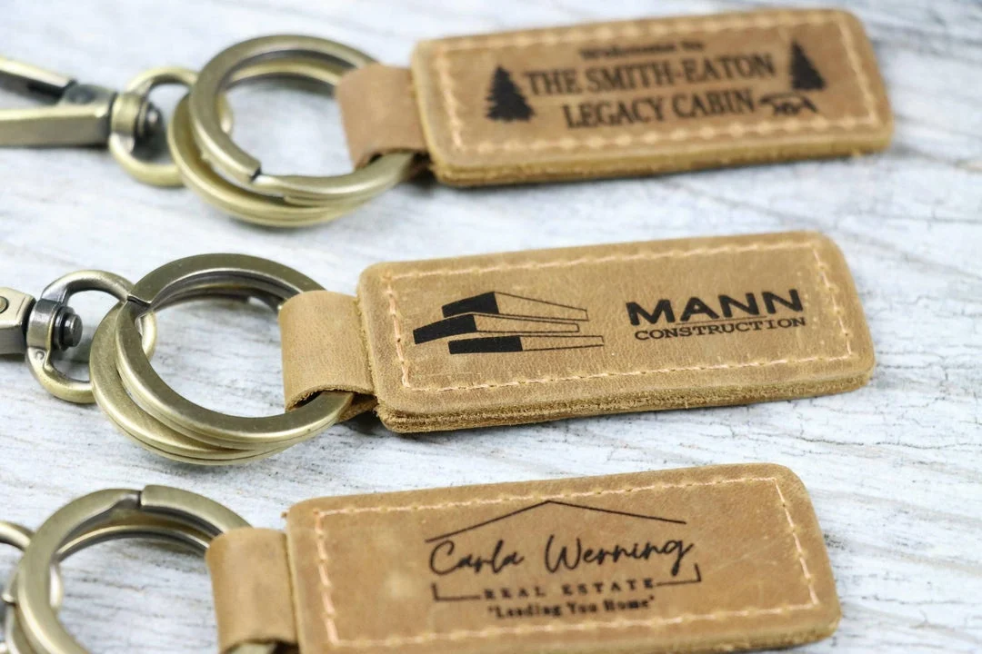 Armstrong World Industries Keychains, Bulk Gifts - Brown/pack Of 15-double Sided