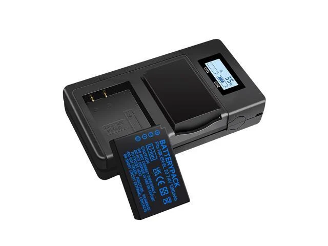 2 Pack En-el20a Battery With Lcd Dual Usb Charger For Nikon Coolpix P1000, 1 J1, 1 J2, 1 J3, 1 S1, 1 V3, Coolpix A, Coolpix A1