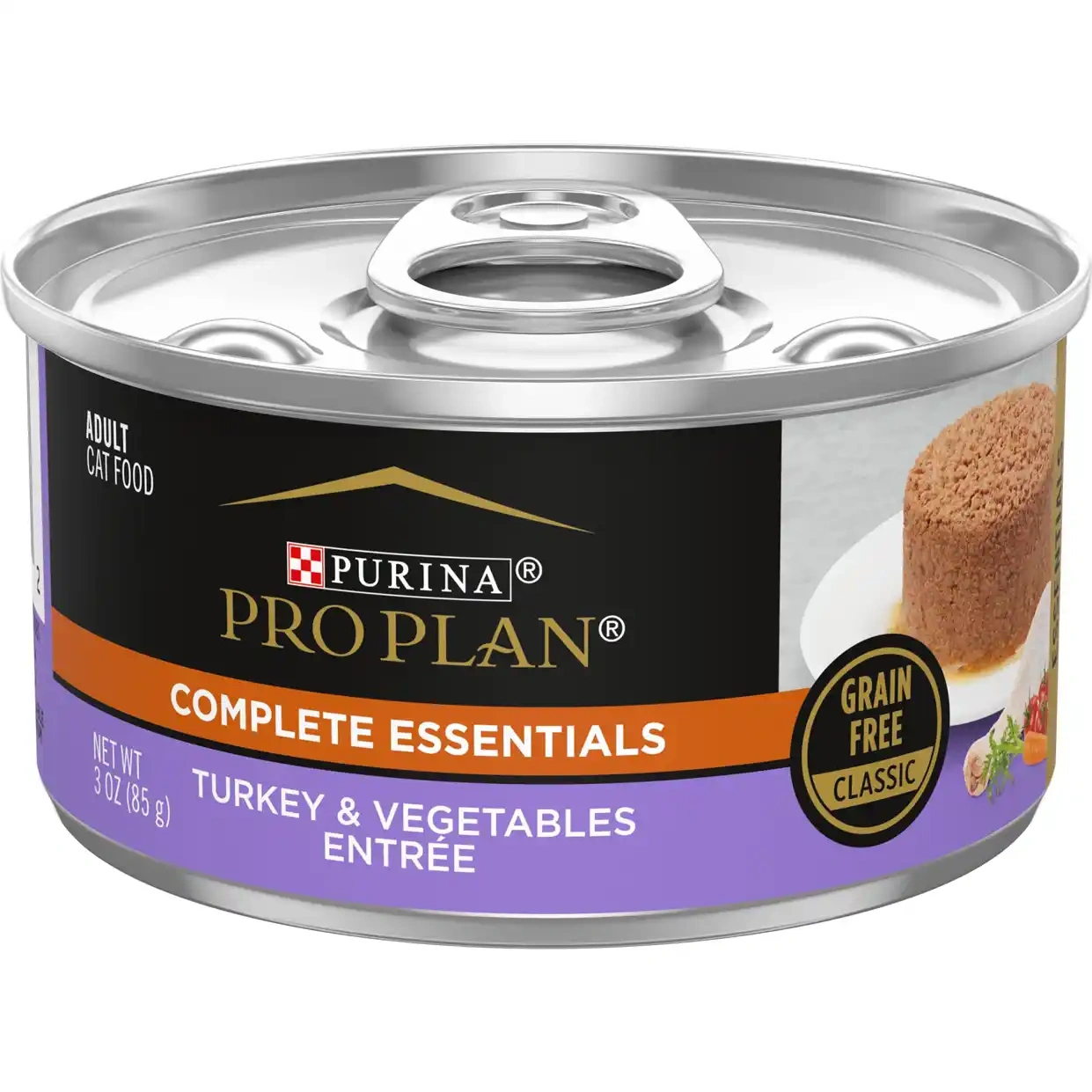 Purina Pro Plan Complete Essentials Adult Wet Cat Food - Antioxidants, Grain Free, Classic, 3 Oz, Flavor: Turkey, Vegetable
