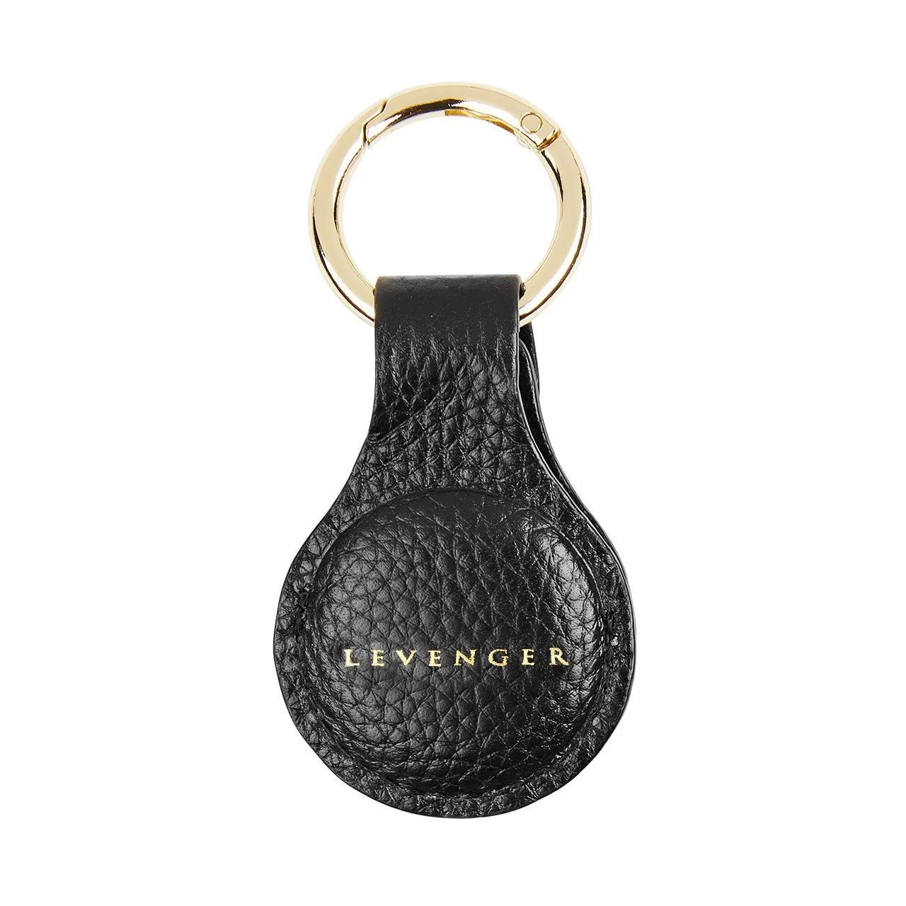 Carrie Leather Smart Tag Key Fob - Black