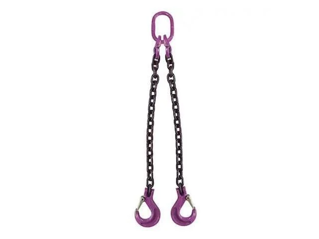 Us Cargo Control 516g100dos-10 5/16" X 10' - 2 Leg Chain Sling W/ Sling Hooks -