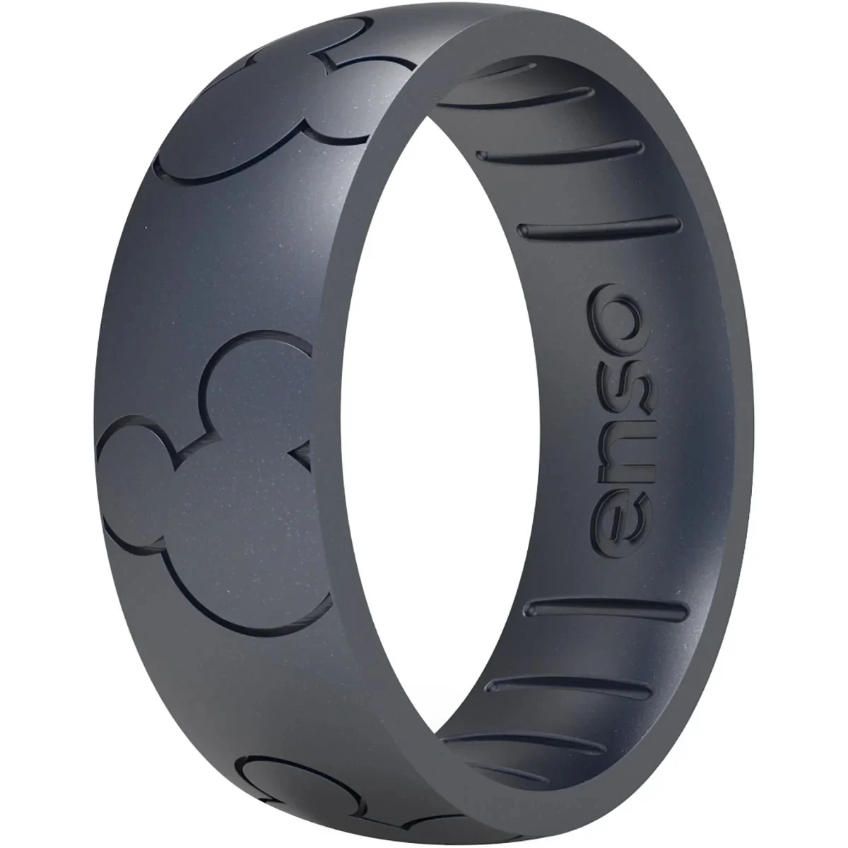 Enso Rings Mickey Mouse All Around Ears Classic Silicone Ring - Black Pearl - 10
