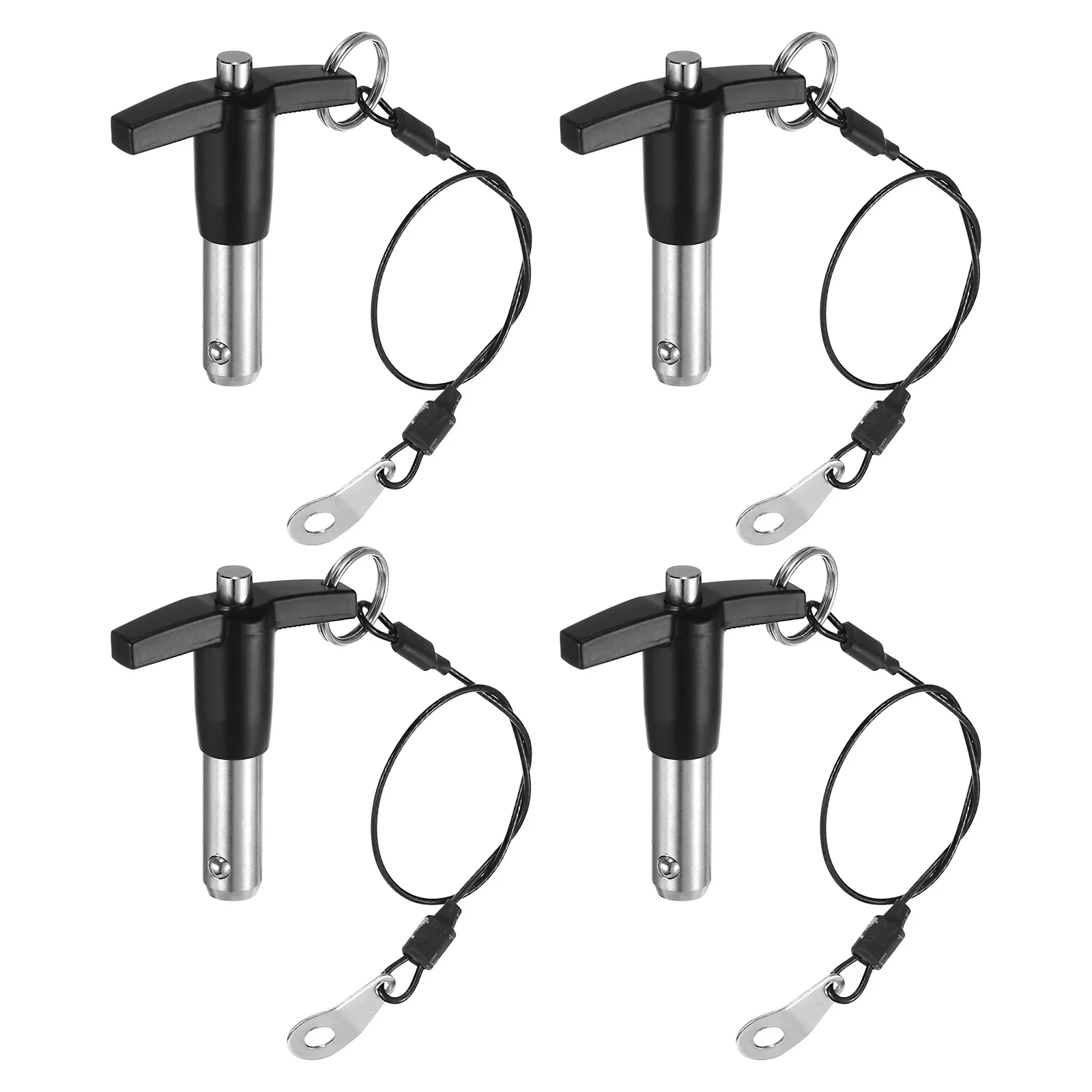 Uxcell 4pcs T Handle Lock Pins, 12mm X 20mm Usage Length Stainless Steel Push-button Quick Release Pin