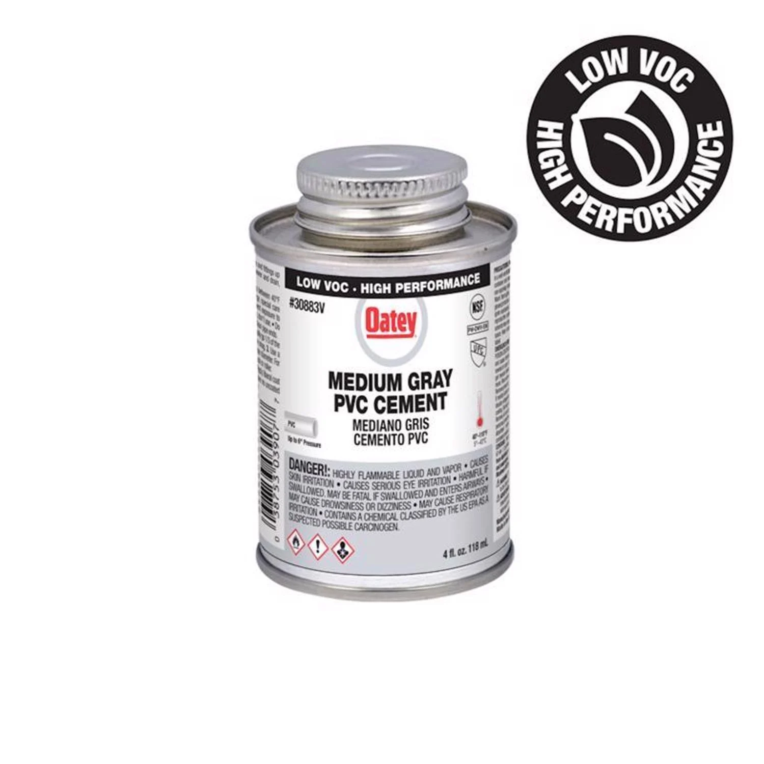 Oatey Gray Cement For Pvc 4 Oz