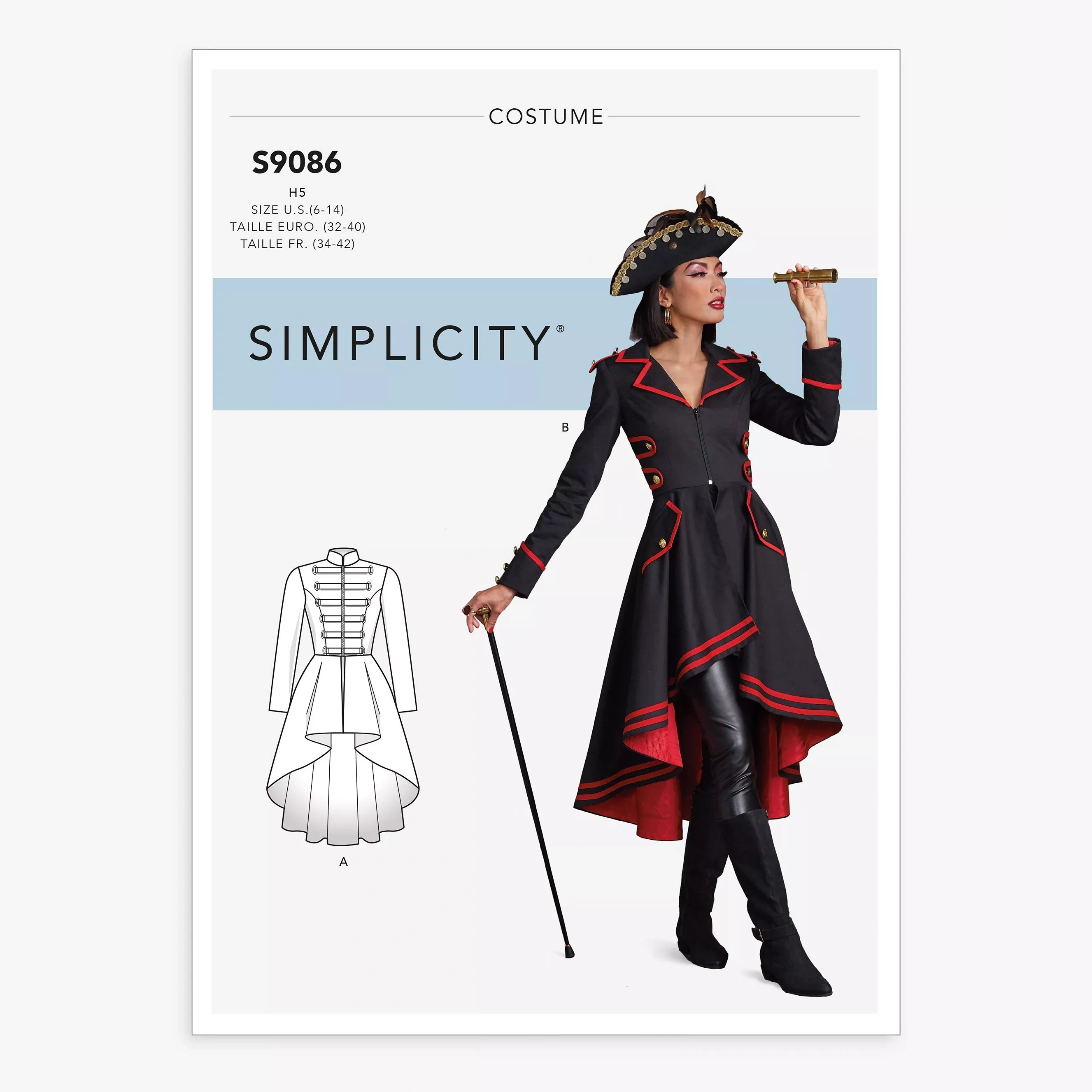 Simplicity Misses' Costume Coats Sewing Pattern, S9086