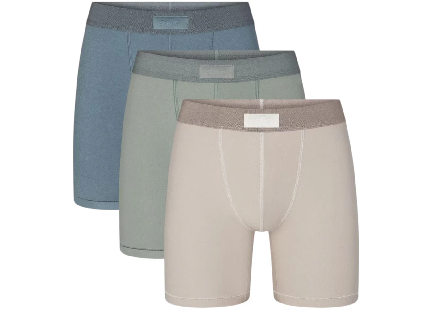 Skims Men's 5" Cotton Boxer Brief (3 Pack) Stone Multicolor - M
