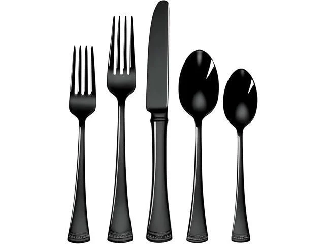 Portola 20-piece Black Flatware Set