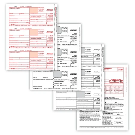 Complyright 1099-nec Tax Forms Set, 3-part, 3-up, Copies A/b/c, 8-1/2" X 11", Pack Of 50