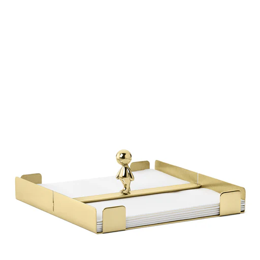 Omini Walkman Napkin Tray In Polished Brass