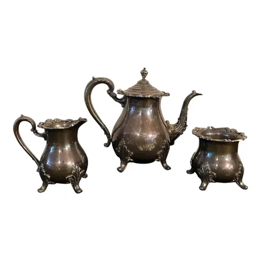 Early 20th Century W&s Blackinton Silver Plated 3 Piece Coffee Serving Set