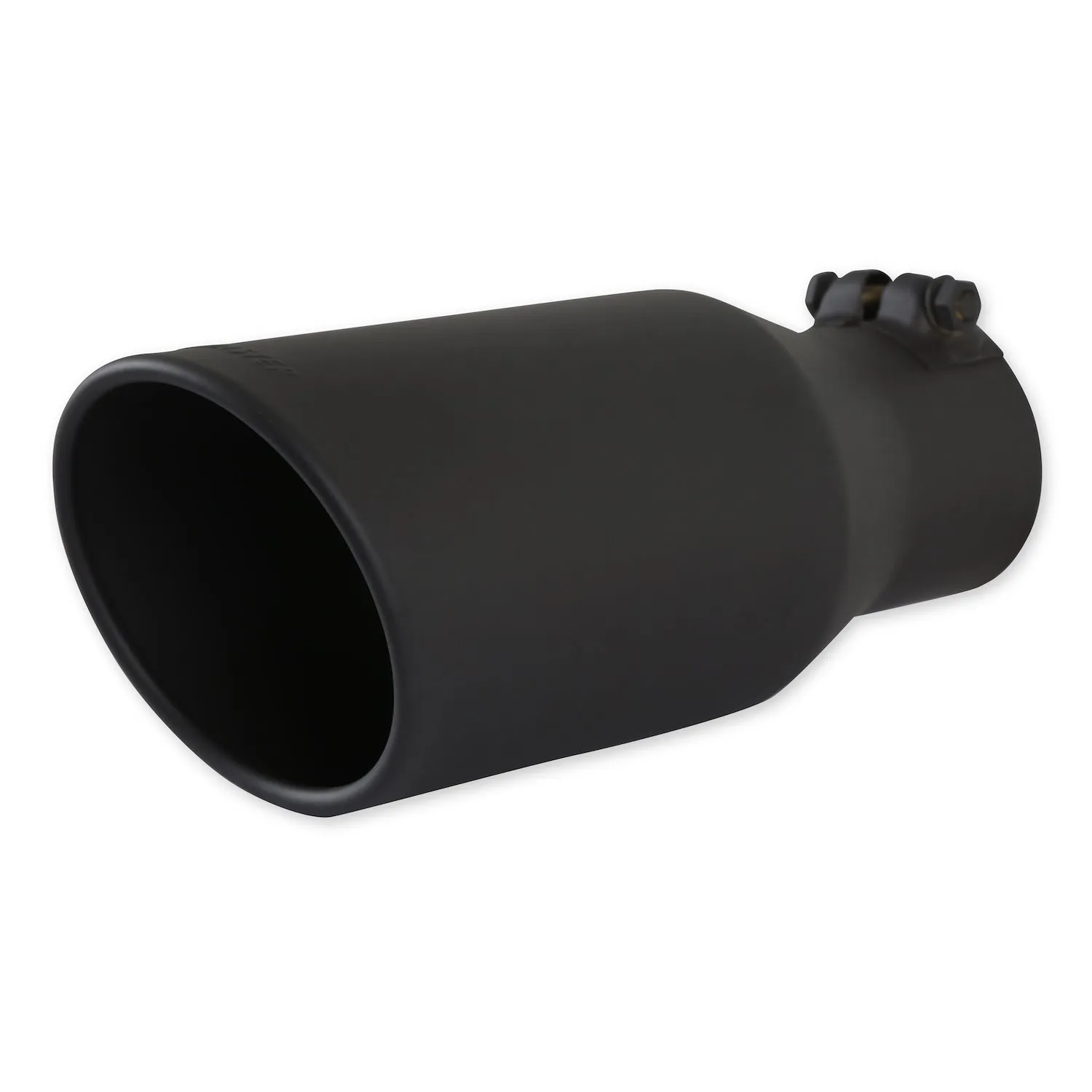 15406b Exhaust Tip - 4.5-in. Black Angle Cut Fits 3.0-in. Tubing| 11.00-in Long - Clamp On