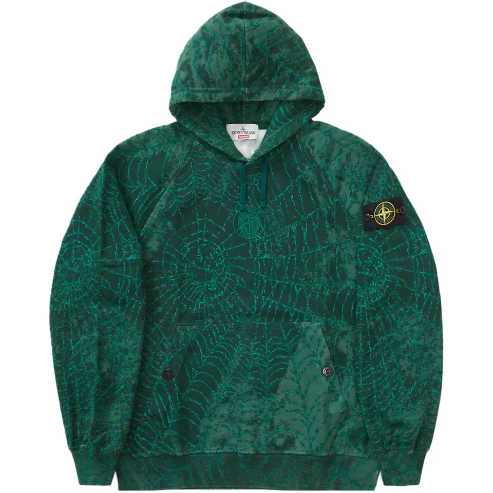 Supreme Stone Island Hooded Sweatshirt (fw23) Dark Green