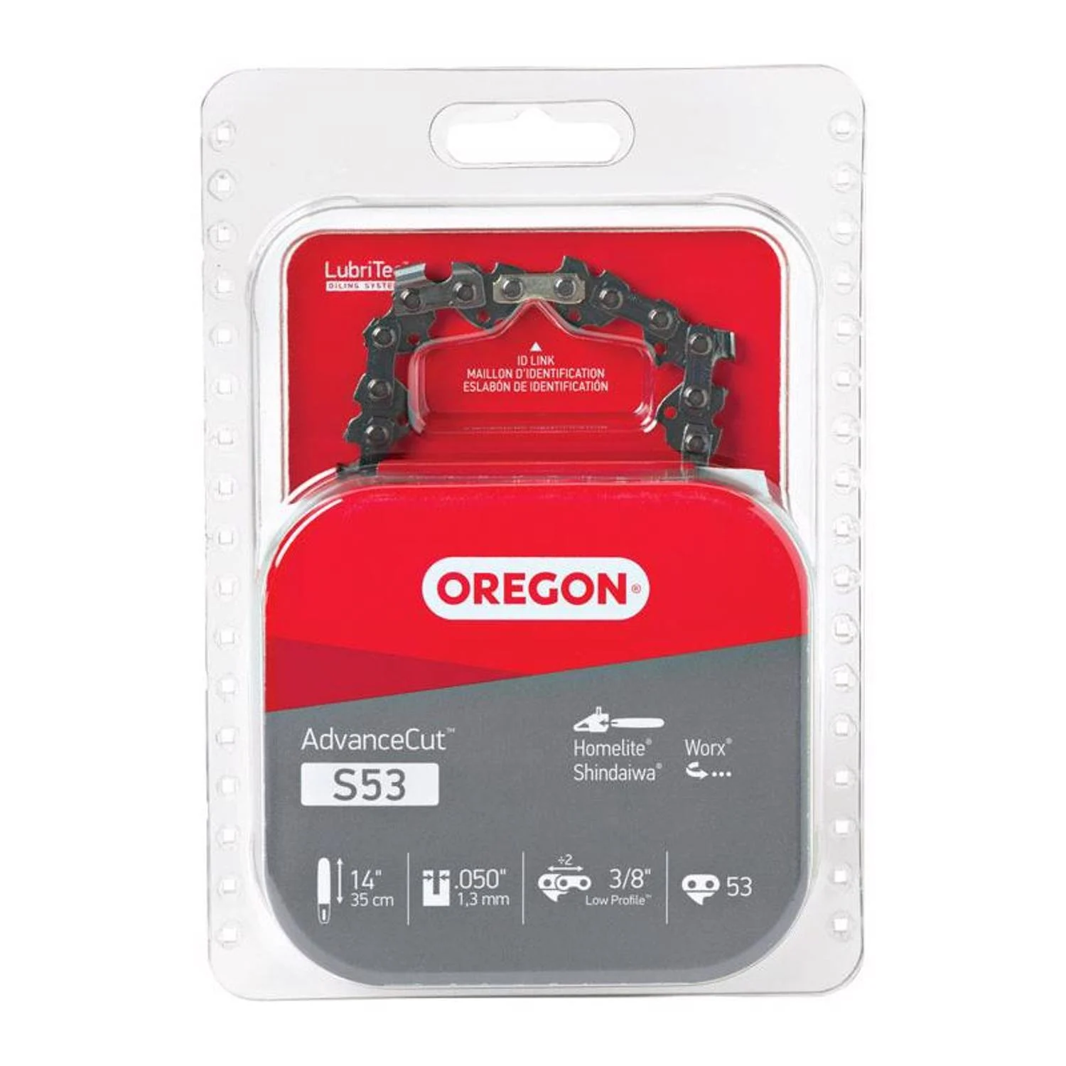 Oregon 14 In. S53 Advancecut Chainsaw Chain, 3/8 In. Pitch, 0.050 In. Gauge, 53 Drive Links