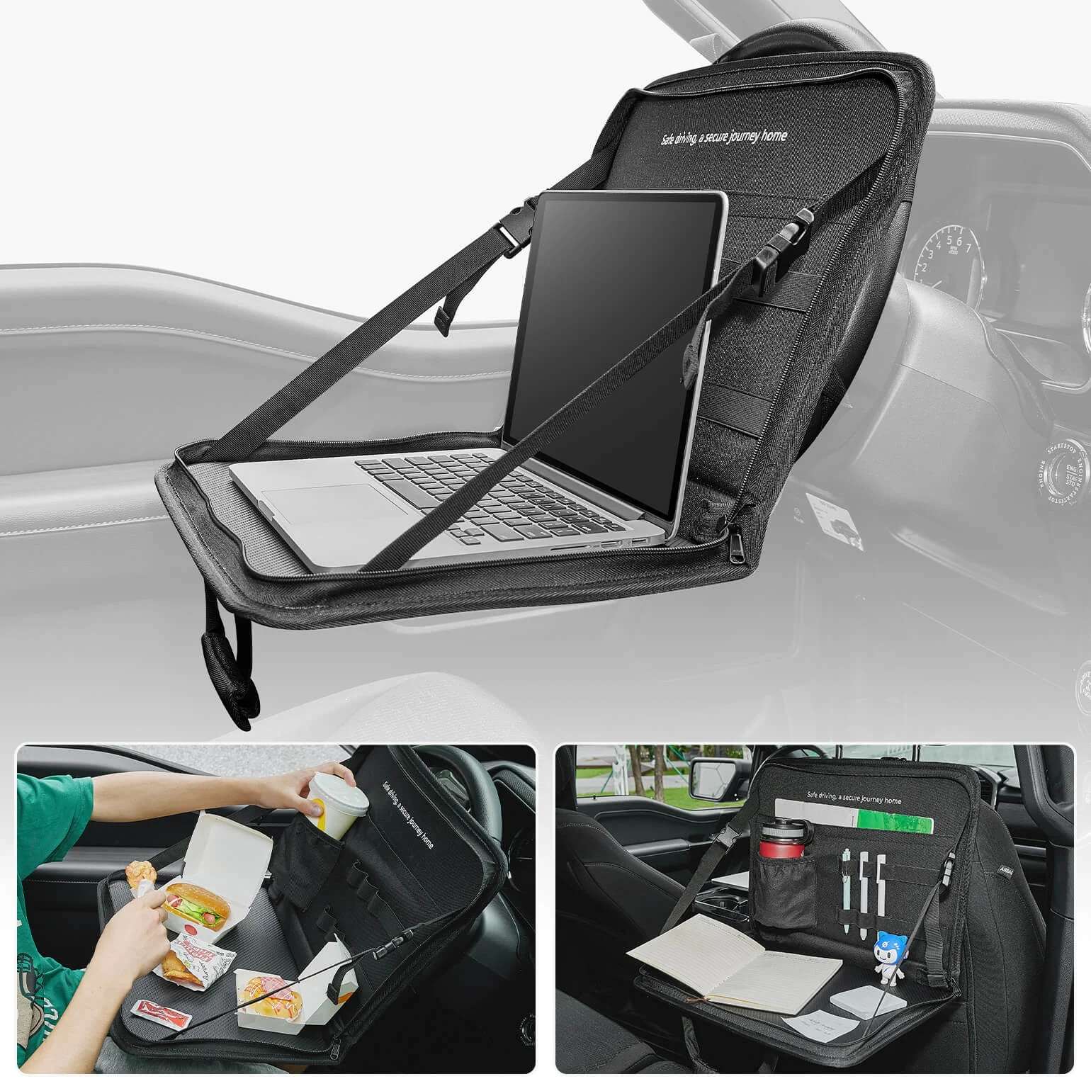 Foldable Steering Wheel Tray Multifunctional Laptop Desk - Small