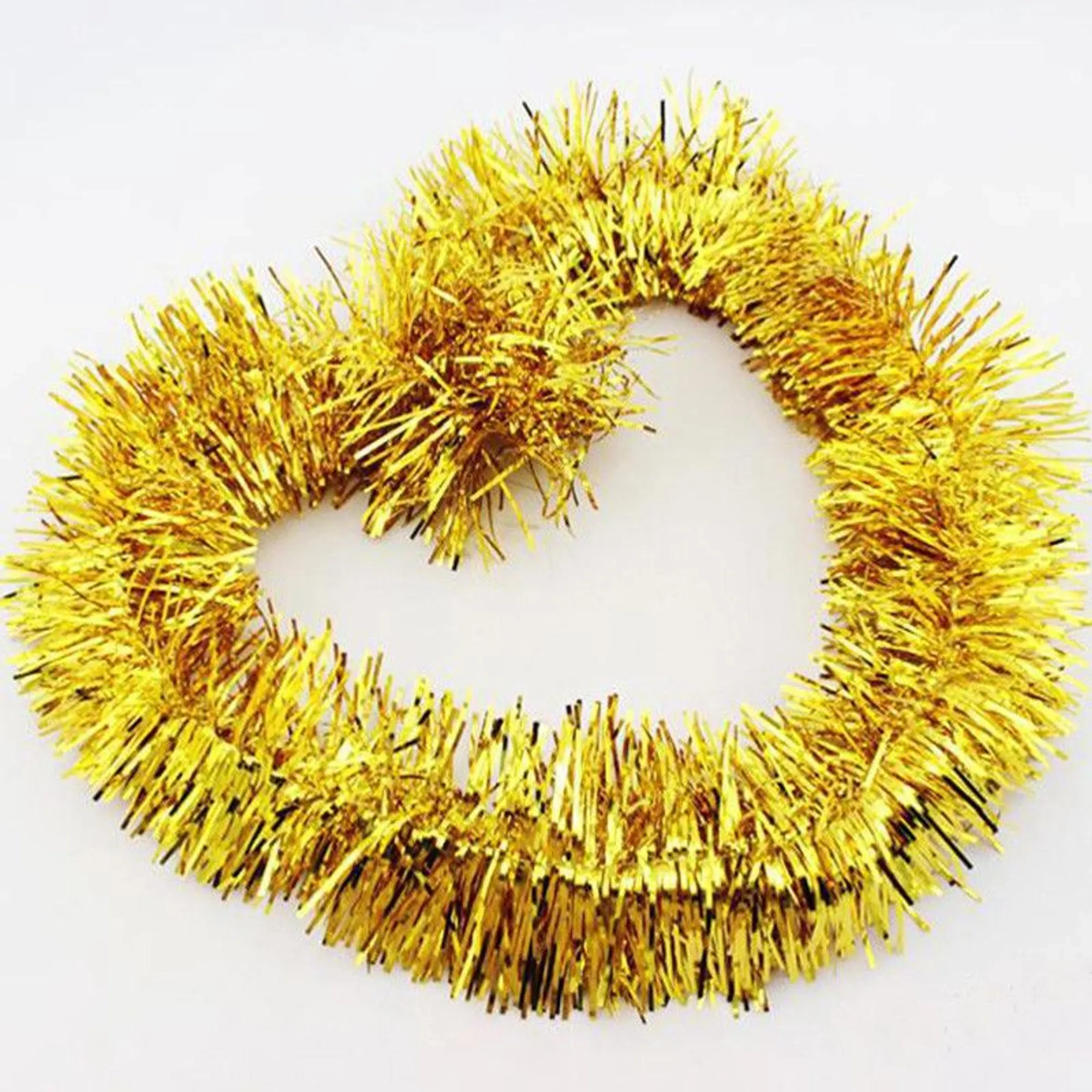 1.8m/6ft Gold Luxury Deluxe Chunky Christmas Tinsel Garland
