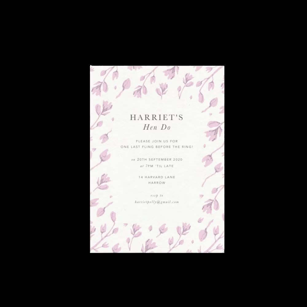 Rose Buds Party Invitation