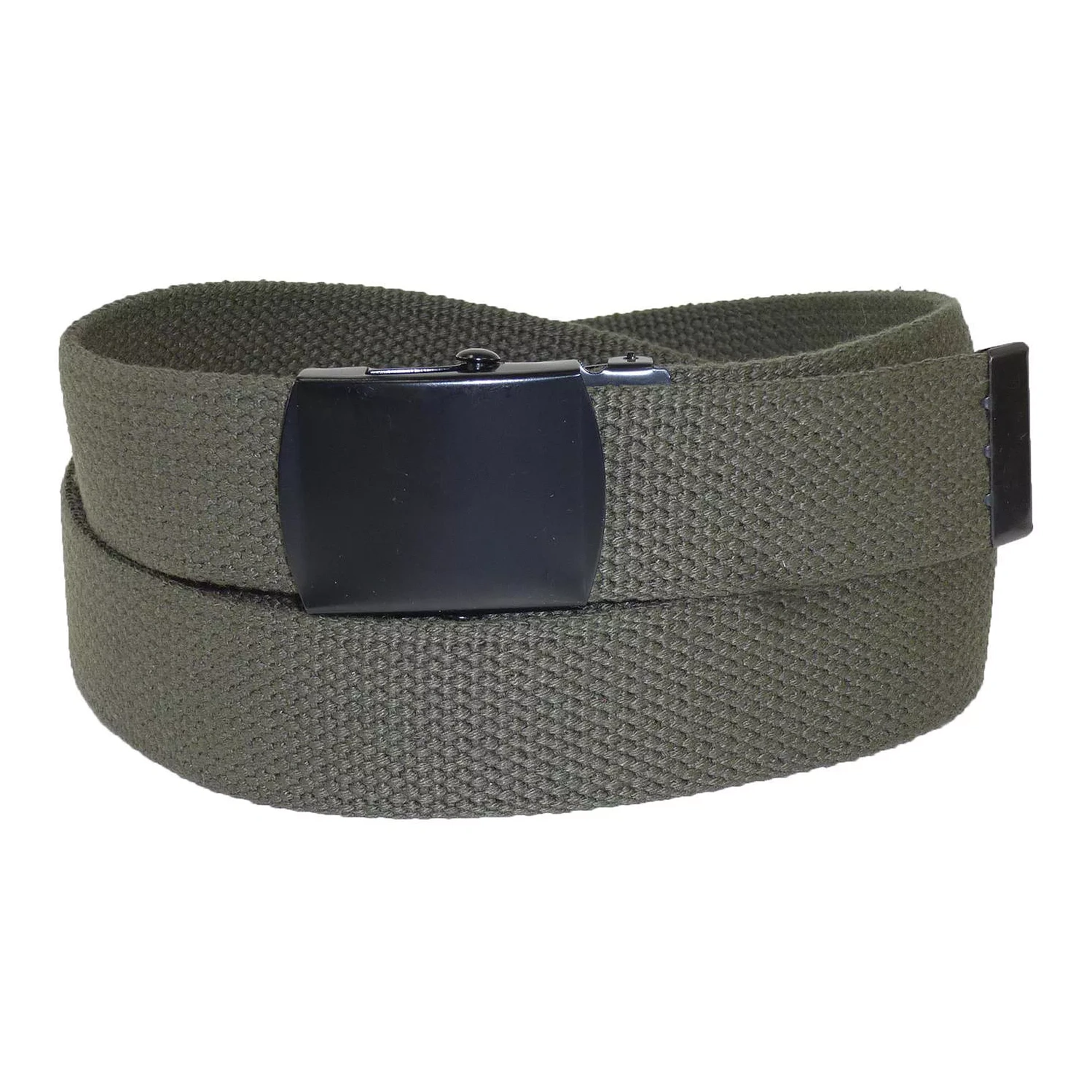 Ctm Fabric Big & Tall Adjustable Belt With Black Buckle