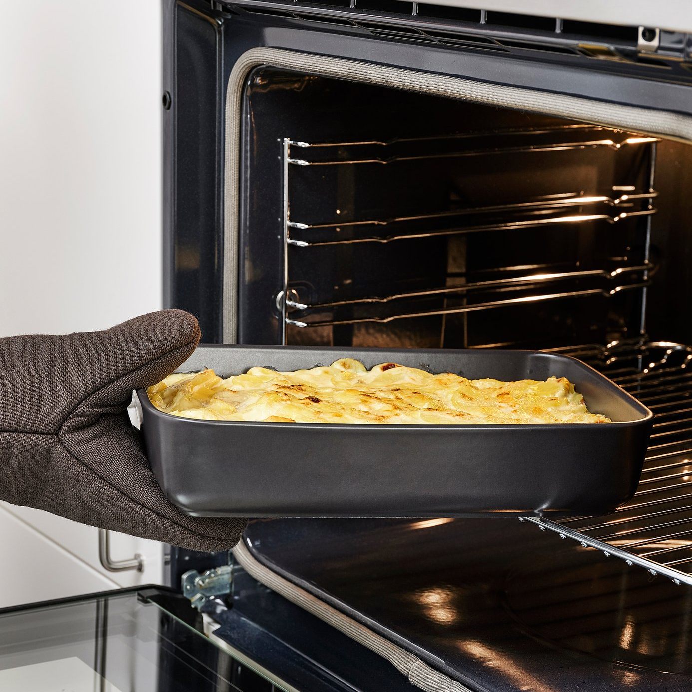 Lyckad Oven/serving Dish Set Of 2, Dark Grey