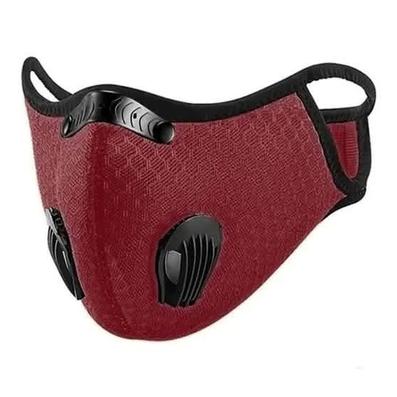 11-piece Set: Breathable Bacteria-proof Sport Face Mask With Activated Carbon Pm 2.5 - Red