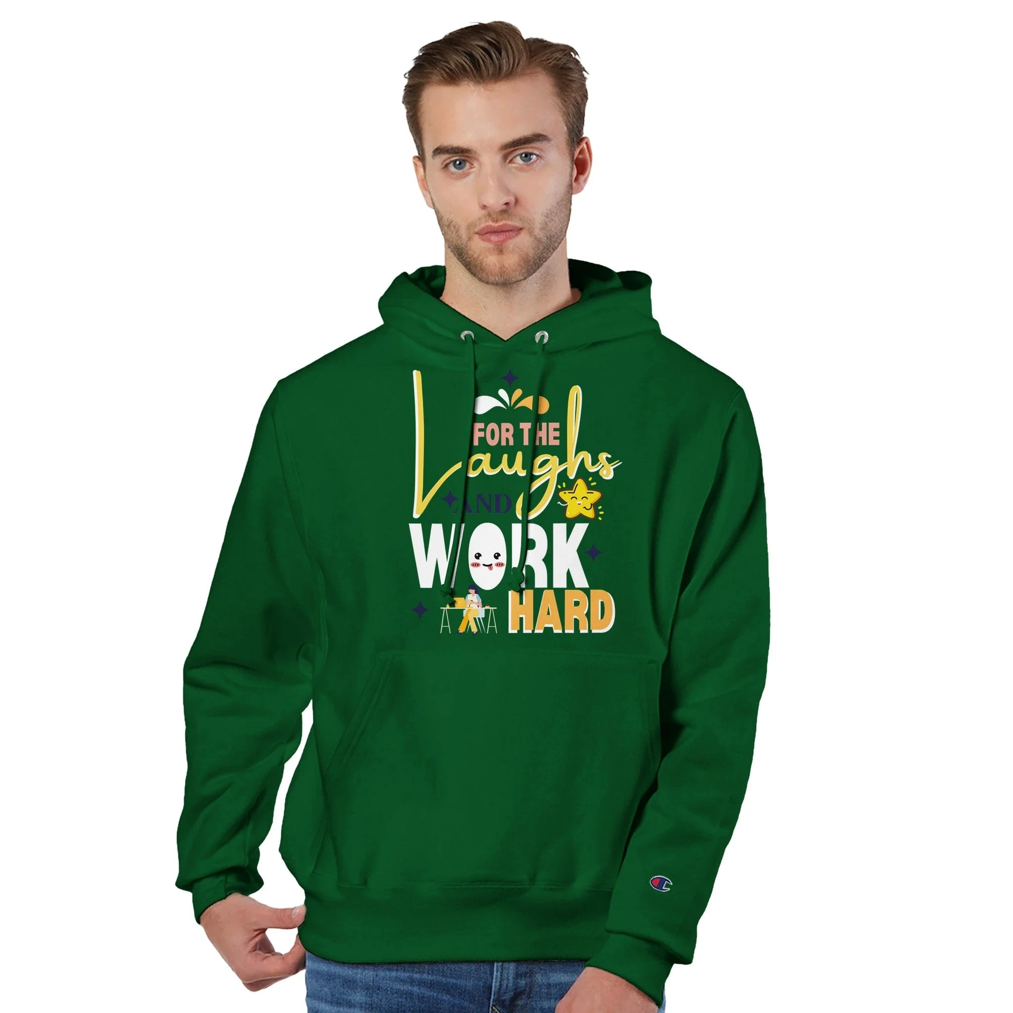 Celebrate Office Vibes – Champion Team Hoodie - Dark Green/xl