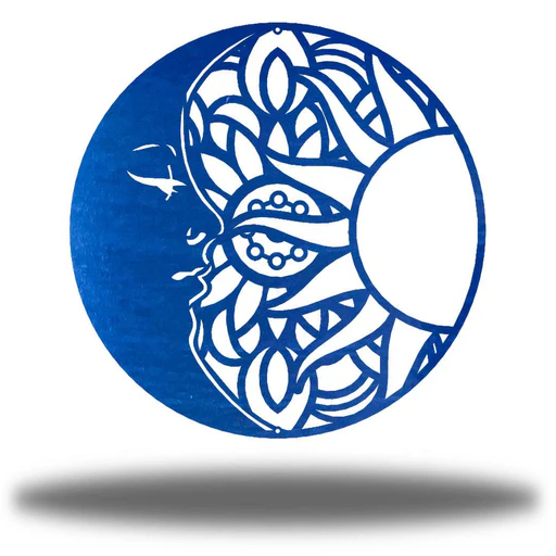 Sun & Moon Mandala - 24"/blue/no