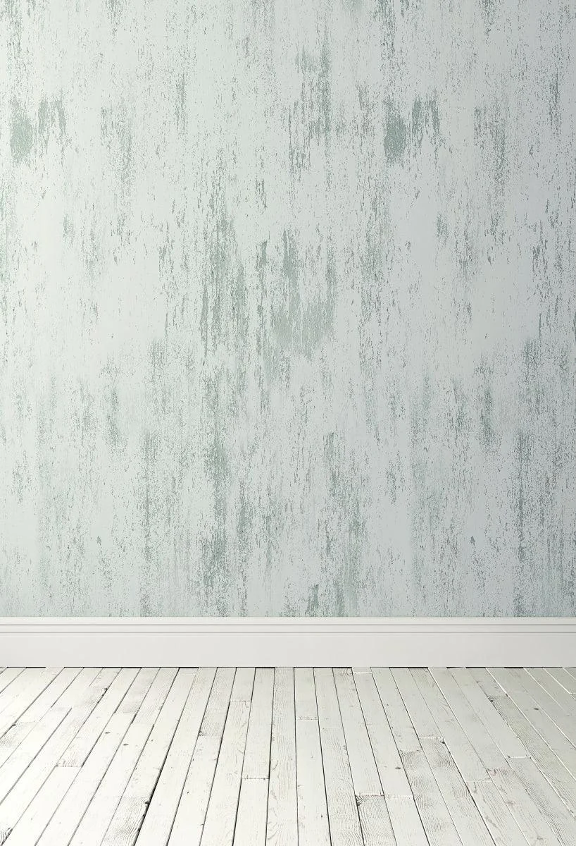 Mint Abstract Wall White Wood Floor Backdrops For Studio - 3(w)*5(h)ft(1*1.5m)