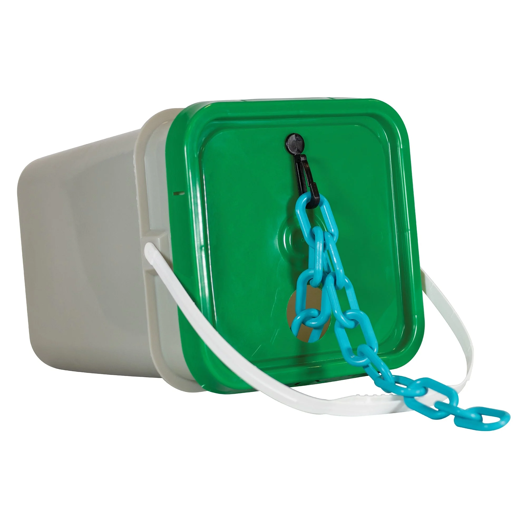 Turquoise Plastic Chain - 2 Inch Heavy Duty/120 Feet (pail)