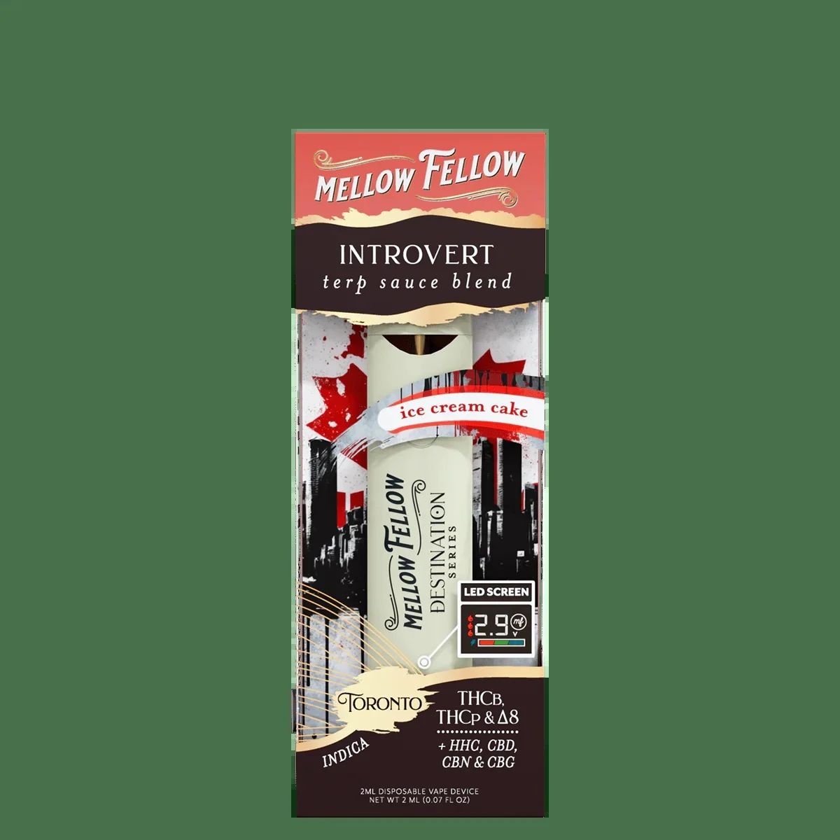 Introvert Blend - Terp Sauce 2ml Disposable Vape - Ice Cream Cake (indica)