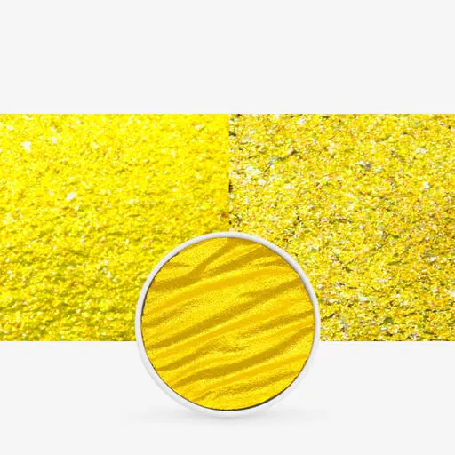 Coliro Pearlcolors Mica Watercolor Paint 30mm Refill Vibrant Yellow M043