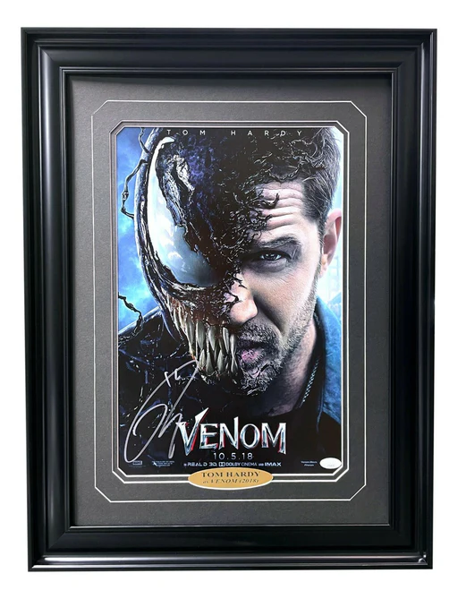 Tom Hardy Signed "venom" 11x17 Authentic Movie Poster Framed Jsa Coa Autograph