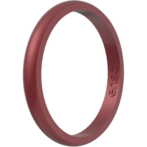 Enso Rings Halo Birthstone Series Silicone Ring - Garnet - 10